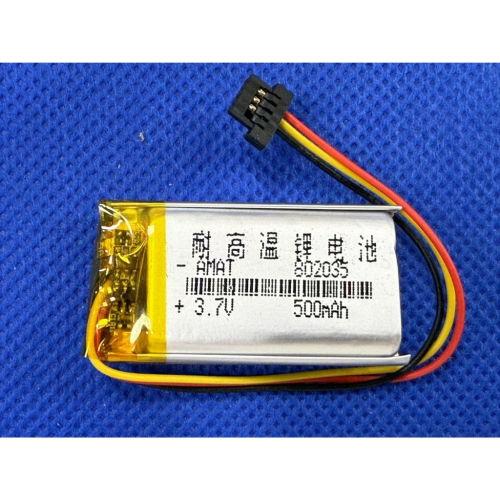 全新帶保護板 802035 耐高溫 500mAh 3.7V 聚合物電池 適用 MIO 588 鋰電池 588 專用插頭