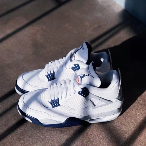 AJ4 ＂White/Navy＂ 海軍藍 男鞋 大童 DH6927-140 408452-140